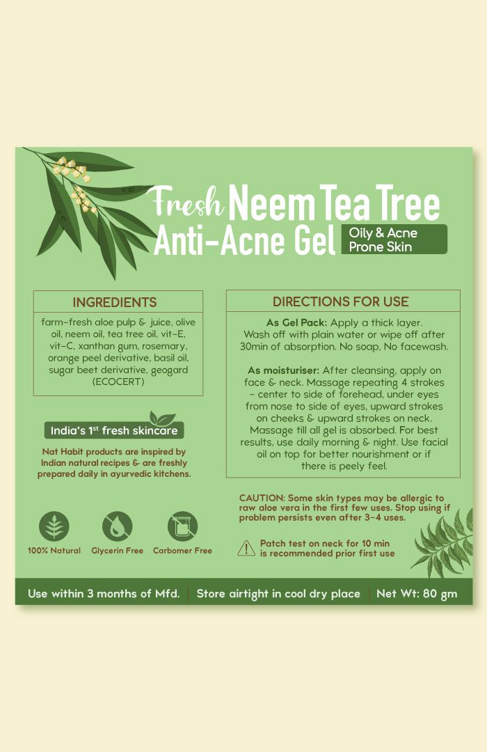 Fresh Neem TeaTree Anti Acne Gel