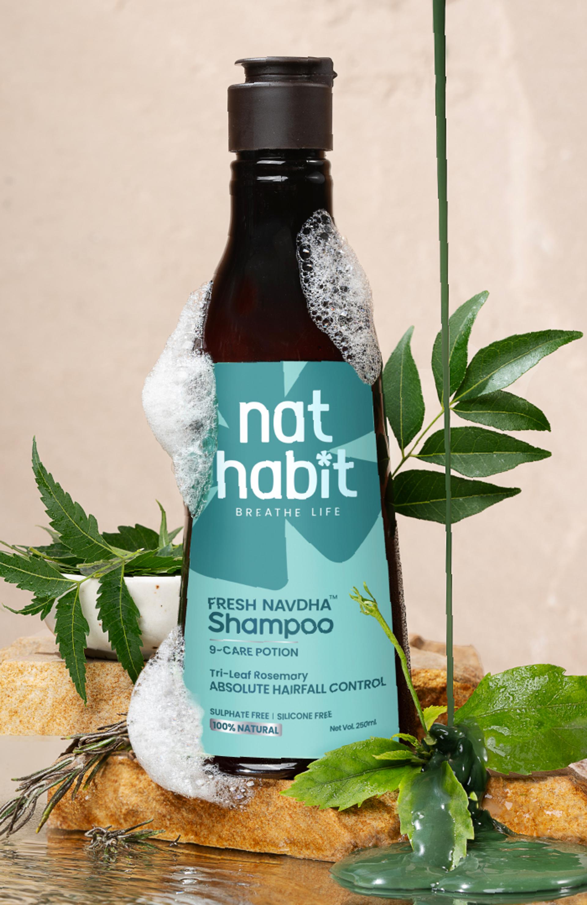 Anti-HairFall Tri-Leaf Rosemary Navdha Shampoo