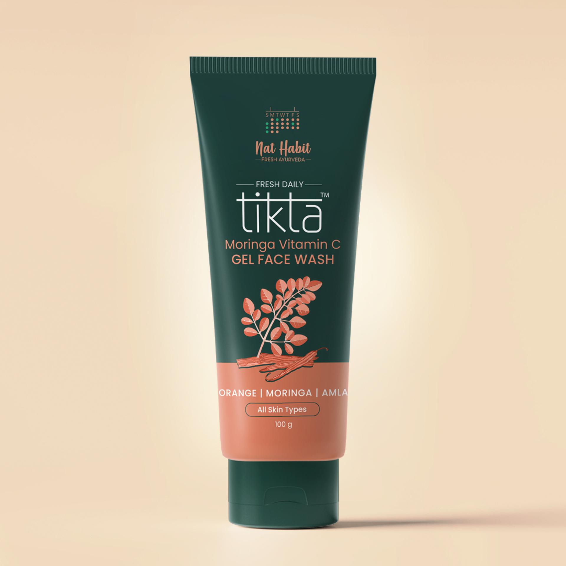 Moringa Vitamin-C Gel Tikta Face Wash Widget Image