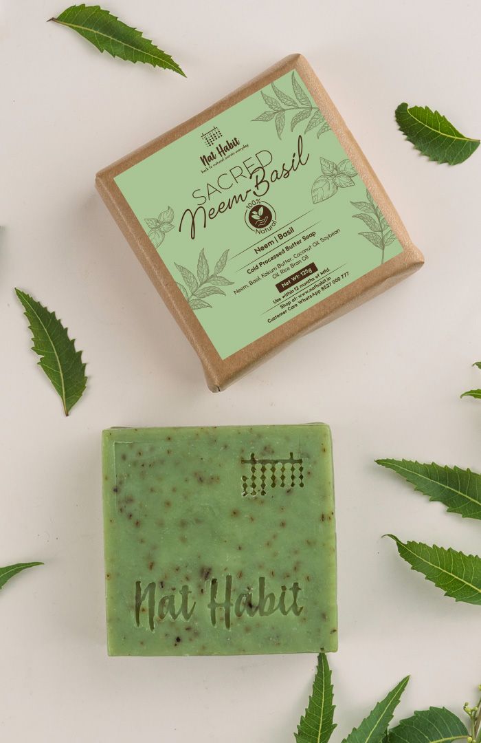 Cold Processed Sacred Neem Basil Soap