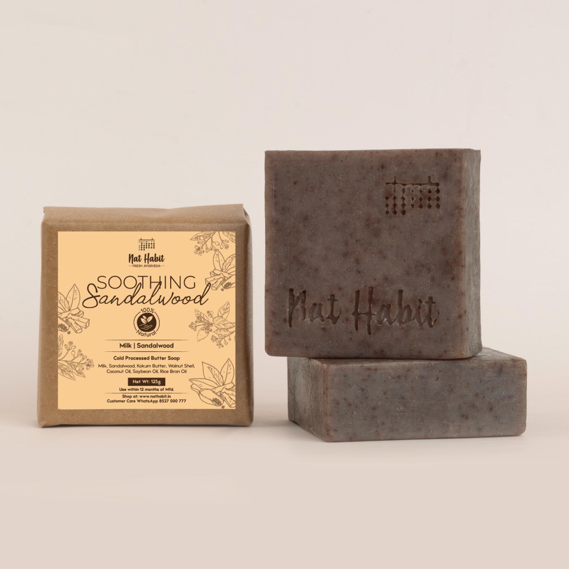 Cold Processed Soothing Sandalwood Soap Widget Image