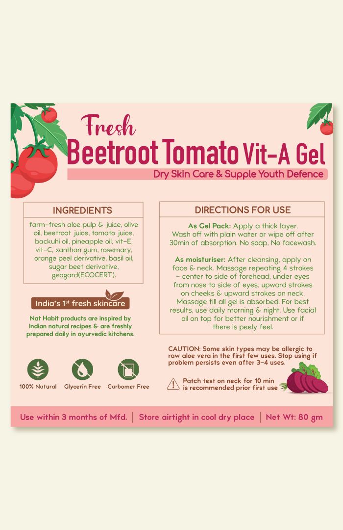 Fresh Beetroot Tomato Vit A Gel